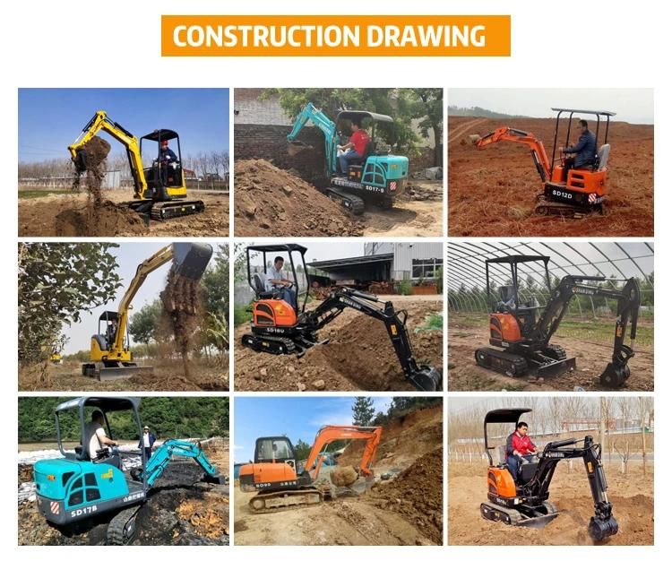 Shanding SD75W-9 4X4 Wheel Excavator Crawler Earth Moving Mini Digger