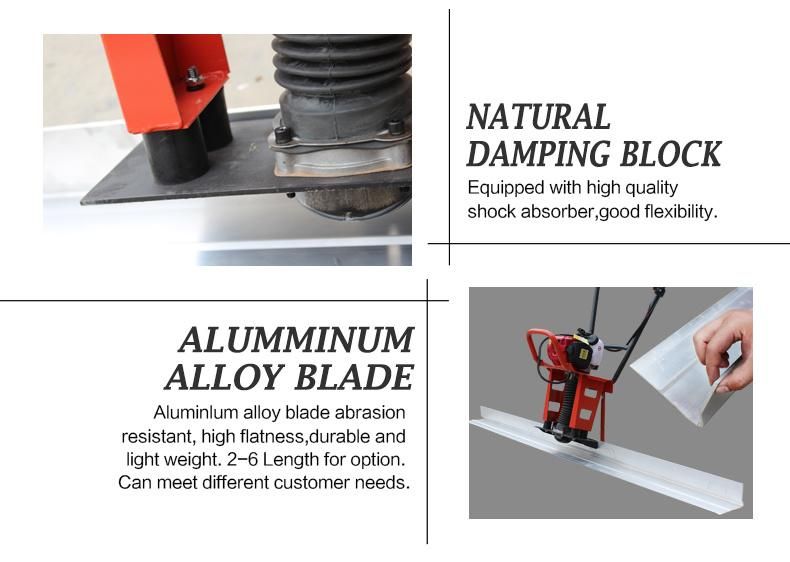 High Efficiency Gasoline Concrete Surface Finishing Screed Vibration Ruler