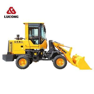 Lugong Small Wheel Mini Excavator Loader 1.5 Ton Loader for Sale with CE