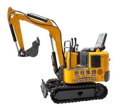 Mini Excavator Small Digger 1 Ton Excavator with Rubber Track