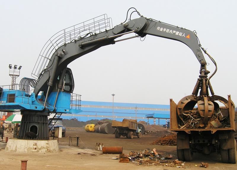 Bonny Wzd42-8c Stationary Electric Hydraulic Material Handler for Unloadding Scrap Steel From Truck at Steel Scrap Yard