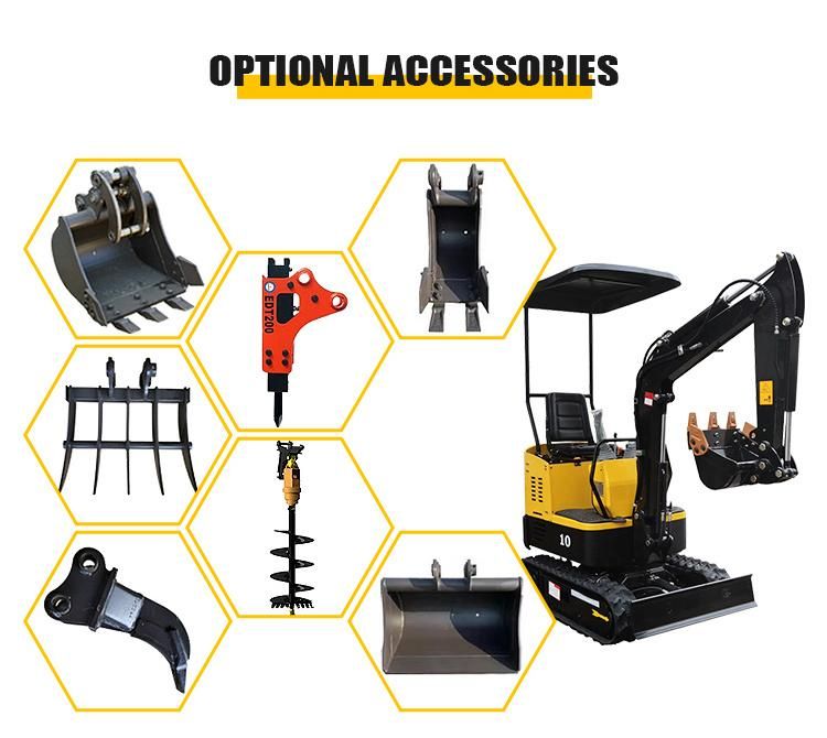 1 Ton Multipurpose Mini Small Crawler Excavators Construction Machinery Special Excavator