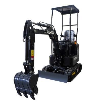 Factory Direct Supply 1ton Small Digger China Mini Excavator with Rubber Track