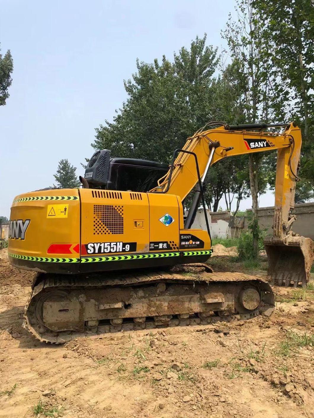 15 Ton Used Secondhand Sany Sy155h-9 Hydraulic Crawler Track Construction Machinery Equipment Backhoe Excavadora Usada Excavatrice Excavator Excavators for Sale
