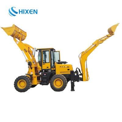 Tractor Hydraulic Backhoe Loader with Log/Grass Grapple Bucket