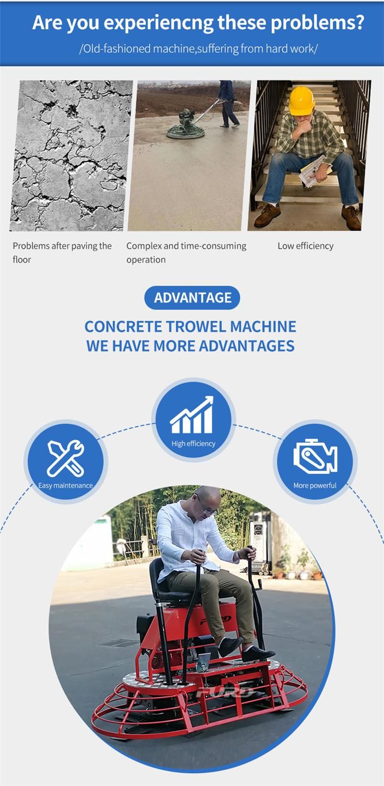 Ride Type Concrete Power Trowel Road Machine for Sale