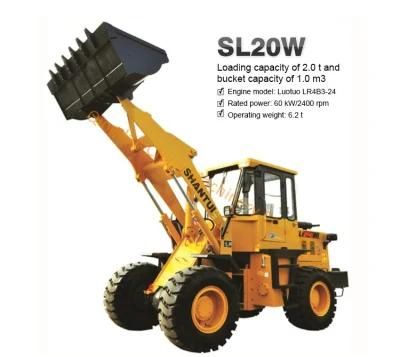 2 Ton Shantui Versatile Wheel Loader SL20W with Pitch Forks