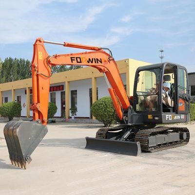 Fw65e Household Trencher Agricultural Small Digging Machine EPA Mini Excavators with Hydraulic Hammer for Sale