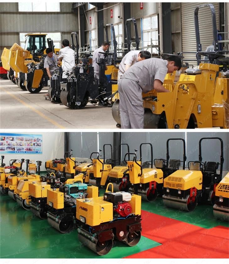 Promotion Road Construction Machinery 1.5 Ton Vibration Double Steel Drum Road Roller