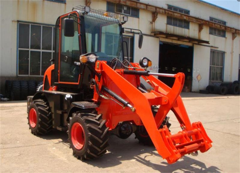 China Factory Wholesale 1/1.2/1.5/2/3tons Small Wheel Loader Small Forklift Skid Steer Loader 4WD Front Loader CE Certification Euro 5 Engine Construction Sit