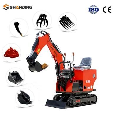 Shanding 0.8ton Earth Moving Machinery Mini Digger Mini Excavator