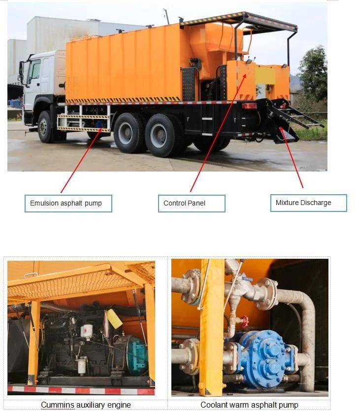 HOWO Shacman 8X4 6X4 Chassis Asphalt Emulsion Spraying Slurry Sealer Width 4m Micro Surfacing Machine Slurry Sealer Slurry Seal Truck for Sale