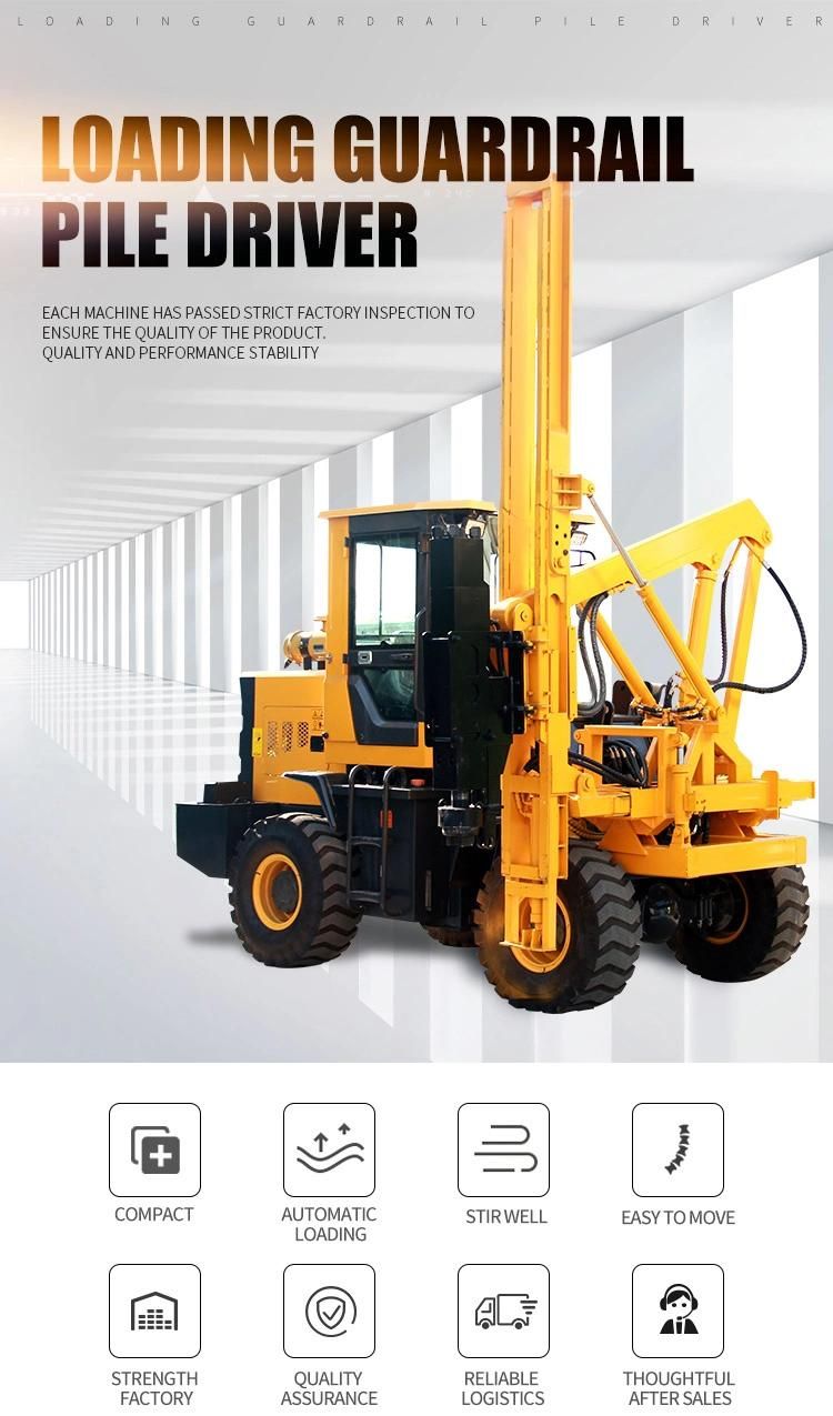 Hydraulic Pile Driver Hammer Vibratory Guardrail Post Driver Machine