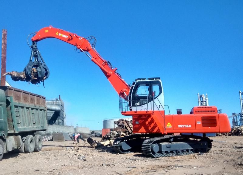 China Bonny Wzy32-8c 32 Ton Crawler Hydraulic Material Handler with Rotational Scrap Metal Shears