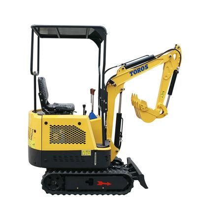 Mini Tracked Digger Chain Digger Mini Excavator 1 Ton Hot Sale
