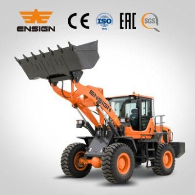 China Hot Sale Ensign 3ton 1.8 M3 Wheel Loader with Ce Approved