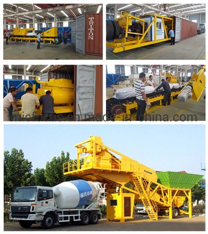 Yhzs35 35m3/H Mobile Concrete Batching/Mixing Plant Price