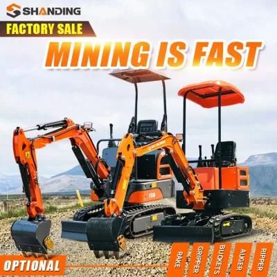 The Small Portable Smallest Mini One Ton Flexible Excavator for Farm