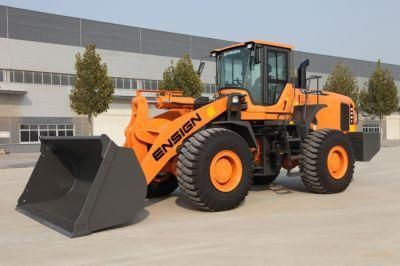 6 Ton Front Wheel Loader Chinese Brand Ensign Yx667 with Weichai Engine, Joystick and 3.5 M3 Bucket