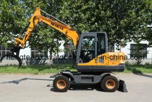 Hengte 8 Ton Wheel Excavator with Grapple