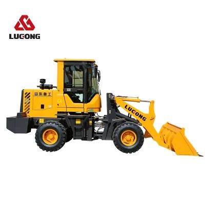 Lugong 1.6 Ton Mini Loader Agricultural Front End Wheel Loader