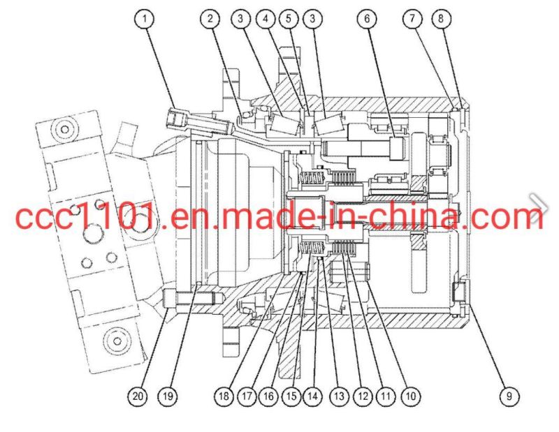 Gearbox Reducer 334/P6417 for Jcb Vibromax Vm115D