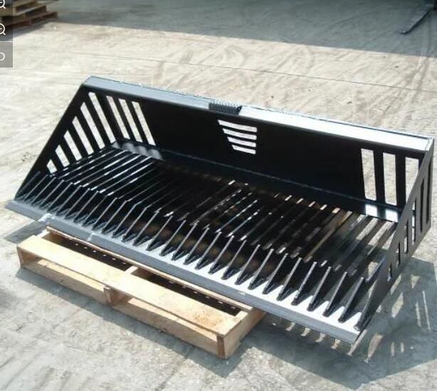 Skid Steer Rock Bucket Rake Buckets Attachment for Sale