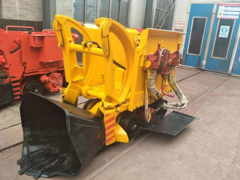 Zq-26 Underground Mining Tunnel Air Driven Rail Wheel Bucket Mucking Rock Ore Loading Machine with CE Certification