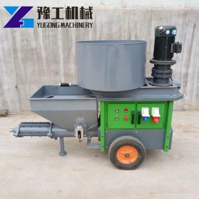 Electric Diesel Cement Plaster Spraying Machine 4kw Sand Cement Sprayer with 10m Tube