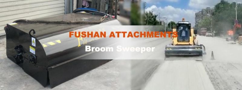 Skid Steer Attachment Bucket Broom Sweeper Street Road Sweeper