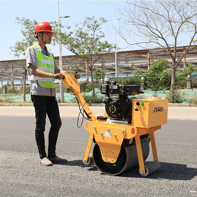 Walk-Behind Vibratory Single Drum Roller Soil Compactor Vibratory Roller Fyl-600c