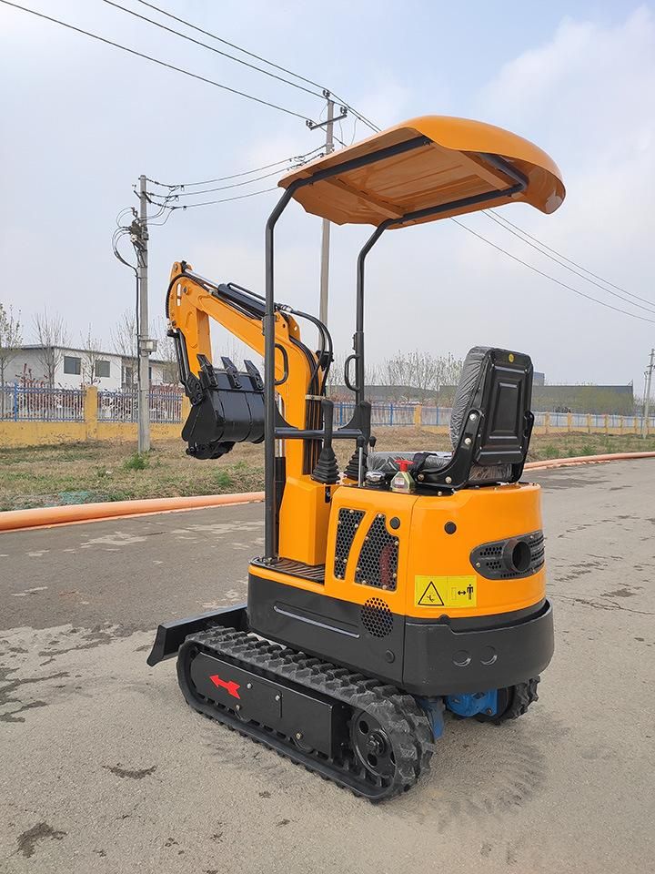Chinese Cheap Multifunctional Mini 1.0 Ton Zero Tail Swing Boom Excavator with Attachments