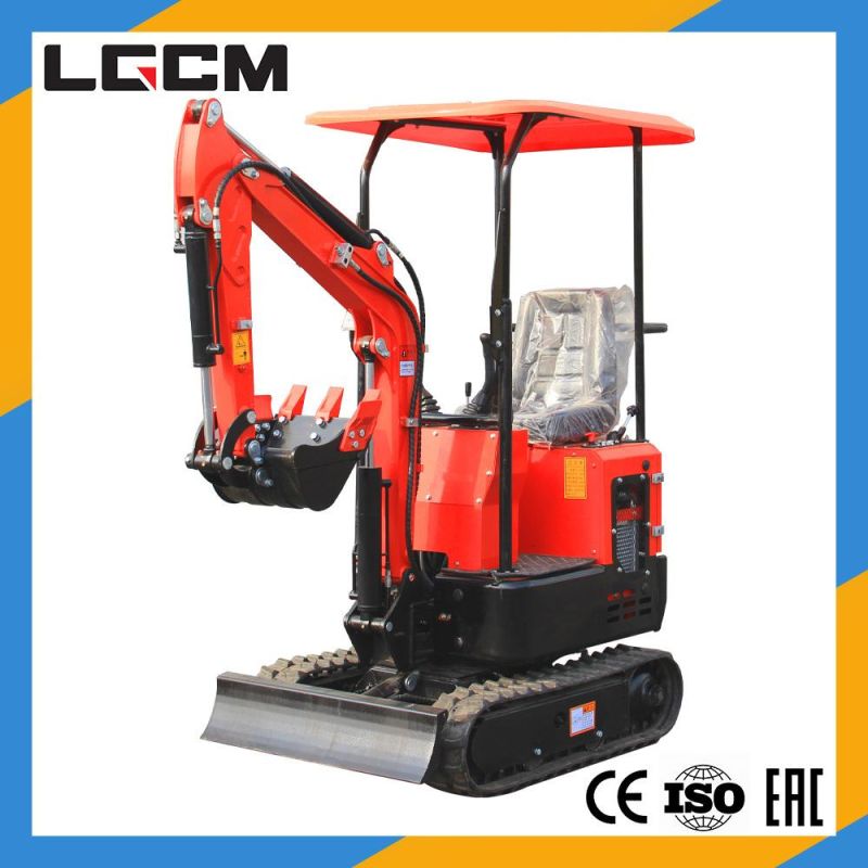 Lgcm China Cheap Price Mini Excavator 1ton Koop Engine for Sale