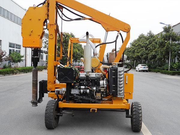 Highway Road Guardrail Beam Post Hydraulic Press Sheet Pile Driver for Sale
