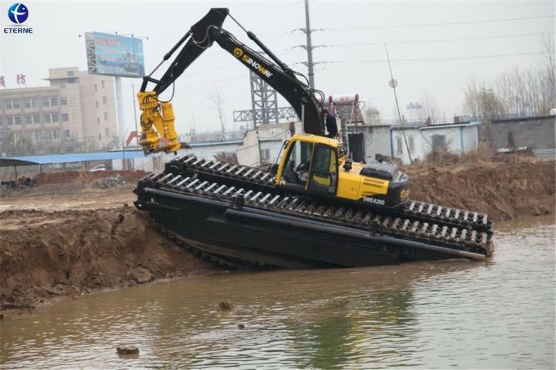 River Mud Cleaning Excavator Water Excavator with Pontoon