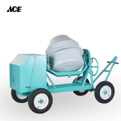 Construction Machine Diesel Engine 400L Concrete Mixer with Four Wheels