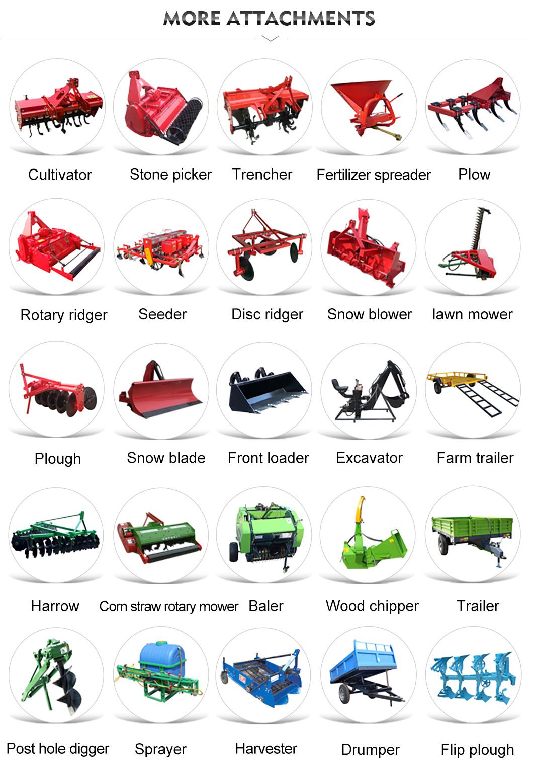 Cost Effective 4X4 Compact Tractor with Loader and Backhoe