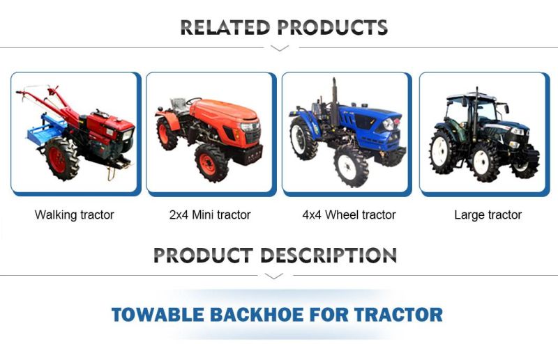 Intelligent Mini Backhoe Loader Tractor Backhoe for Tractor 3 Point