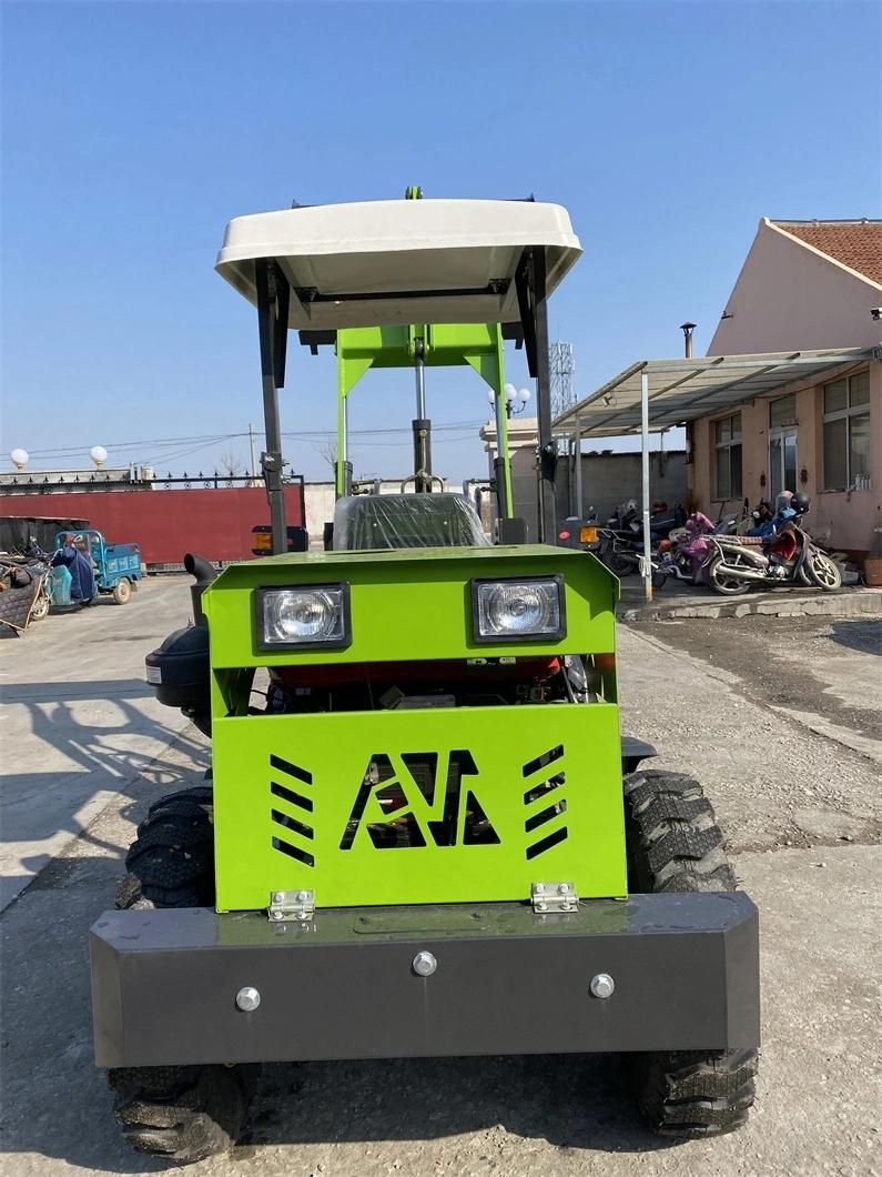 China Factory Wholesale 1/1.2/1.5/2 Ton Small Wheel Loader Small Forklift Skid Steer Loader 4WD Front Loader CE Certification Euro 5 Engine Construction Sit