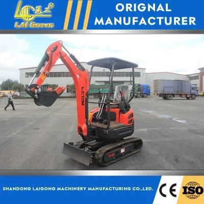 Lgcm LG17 Hydraulic Control Mini Mining Crawler Excavator Backhoe Digger Mini Excavator with Attachments 1.7ton Mini Digger for Sale