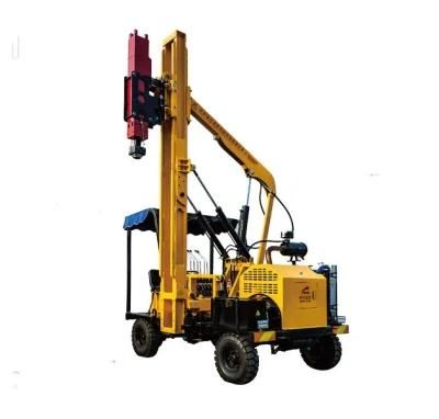 Road Ground Screw Pile Driver for Highway Guardrail Construction