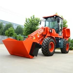 2.5ton Front Shovel Bucket Mini Wheel Loader with Ce Tl2500 with Concrete Mixer