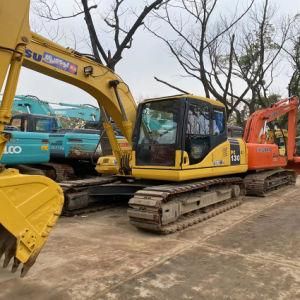 13 Ton Hydraulic Crawler Excavator Komatsu130/Used Excavator PC130 with Closed Cabin for Sale