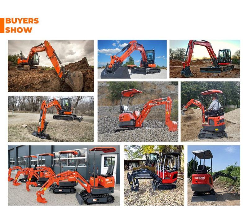 EVERUN Ere80 8t CE EPA China Household Farm construction Crawler bucket Medium Excavator in Reliable Performance with good price for sale