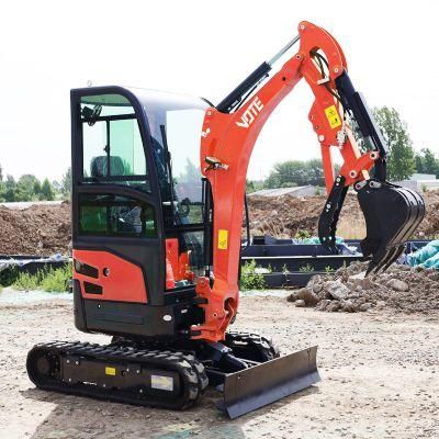 Excavator 1000kg Diesel Hydraulic Escavatore Mini Small Micro Crawler Bagger Digger Mini Excavators