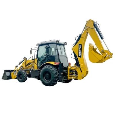 Small 4 Wheel Drive Tractor Backhoe with EPA4 Tier Engine