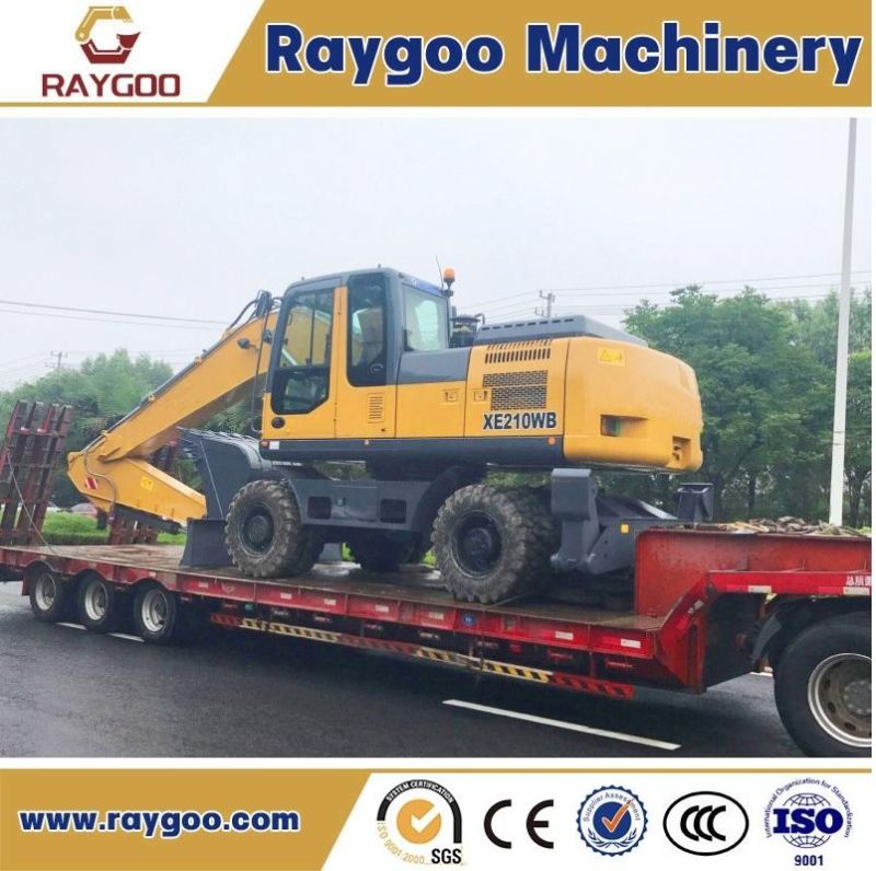 Chinese Manufactory Top Brand High Quality Cheap Price 21 Ton Wheel Excavator Xe210W with CE