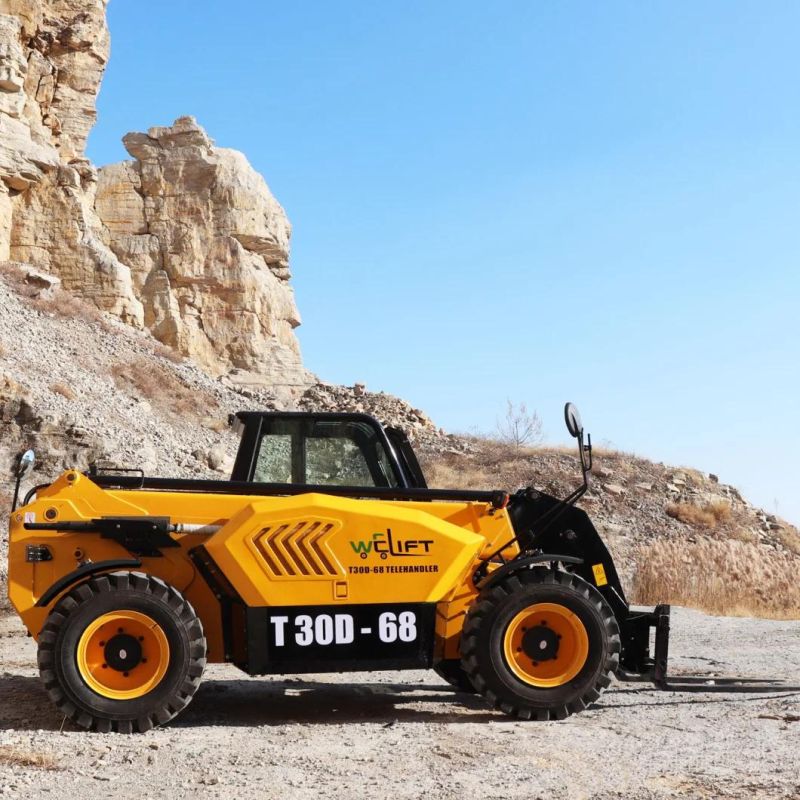 3 Tons Telehandler Forklift 4X4 Telescopic Boom Wheel Loader, 4X4 Wheel Loader with Telescopic Boom