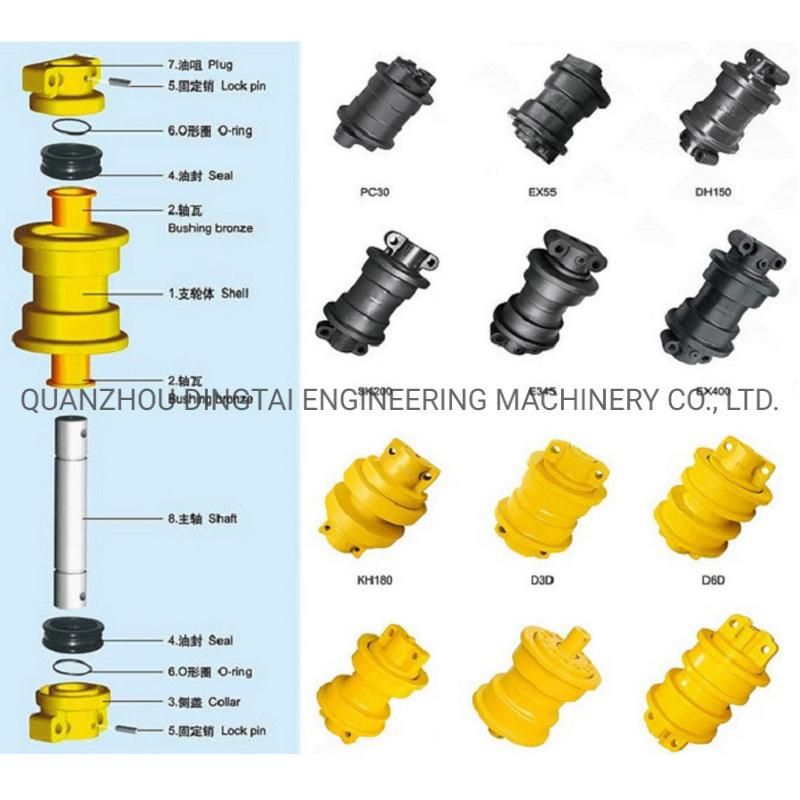 Mini Excavator Undercarriage Parts PC60 Track Bottom Roller for Komatsu