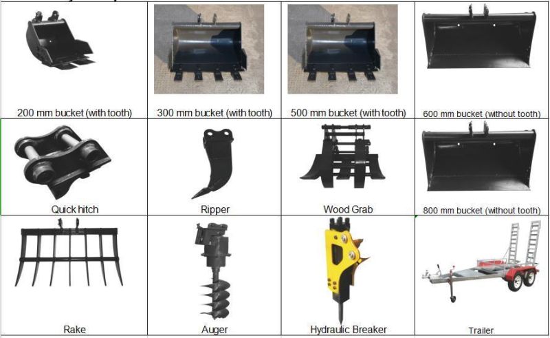 Hydraulic Mini Excavator House Use Garden Use